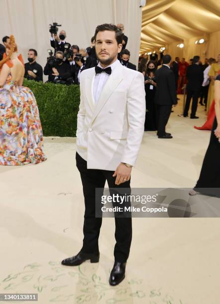 Kit Harrington attends The 2021 Met Gala Celebrating In America: A Lexicon Of Fashion at Metropolitan Museum of Art on September 13, 2021 in New York...