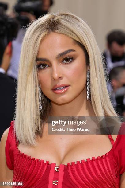 Addison Rae attends The 2021 Met Gala Celebrating In America: A Lexicon Of Fashion at Metropolitan Museum of Art on September 13, 2021 in New York...