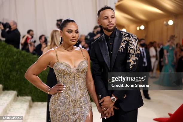 Stephen Curry and Ayesha Curry attend The 2021 Met Gala Celebrating In America: A Lexicon Of Fashion at Metropolitan Museum of Art on September 13,...