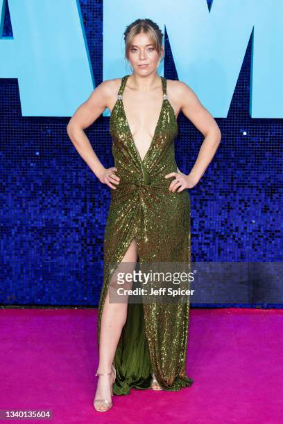 Becky Hill attends the "Everybody's Talking About Jamie" World Premiere at The Royal Festival Hall on September 13, 2021 in London, England.