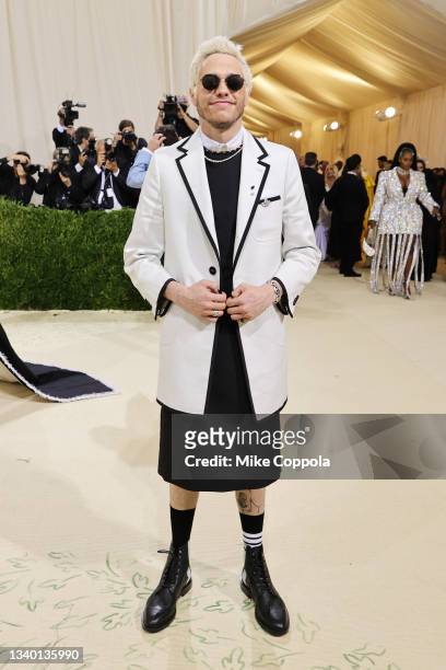 Pete Davidson attends The 2021 Met Gala Celebrating In America: A Lexicon Of Fashion at Metropolitan Museum of Art on September 13, 2021 in New York...