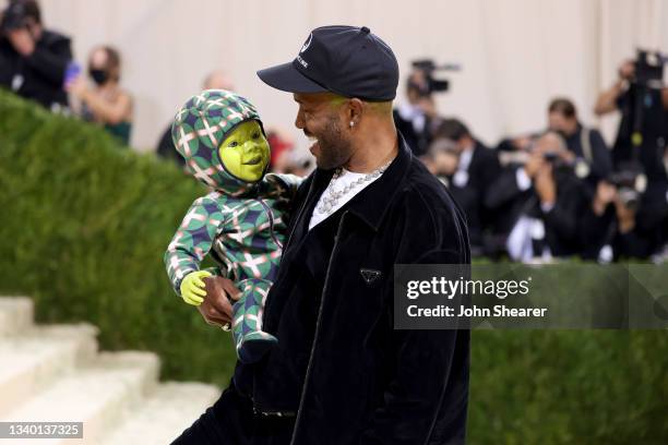 Frank Ocean attends The 2021 Met Gala Celebrating In America: A Lexicon Of Fashion at Metropolitan Museum of Art on September 13, 2021 in New York...