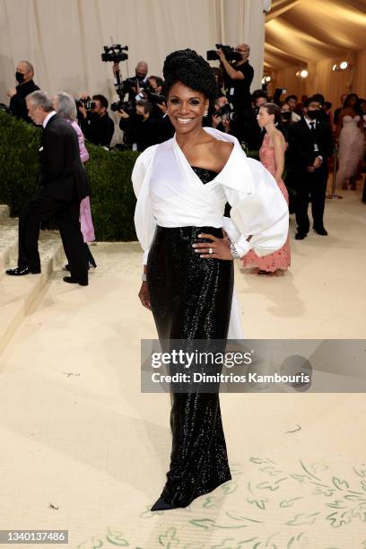 Audra McDonald attends The 2021 Met Gala Celebrating In America: A Lexicon Of Fashion at Metropolitan Museum of Art on September 13, 2021 in New York...