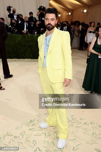 Dominic Cooper attends The 2021 Met Gala Celebrating In America: A Lexicon Of Fashion at Metropolitan Museum of Art on September 13, 2021 in New York...