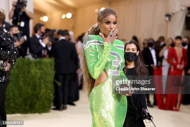 Ciara attends The 2021 Met Gala Celebrating In America: A Lexicon Of Fashion at Metropolitan Museum of Art on September 13, 2021 in New York City.