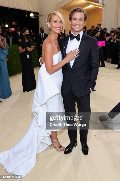 Claire Danes and Hugh Dancy attend The 2021 Met Gala Celebrating In America: A Lexicon Of Fashion at Metropolitan Museum of Art on September 13, 2021...