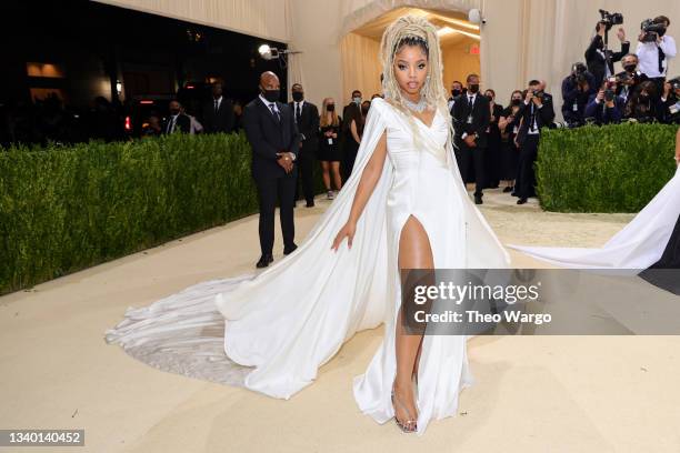 Chloe Bailey attends The 2021 Met Gala Celebrating In America: A Lexicon Of Fashion at Metropolitan Museum of Art on September 13, 2021 in New York...