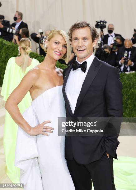 Claire Danes and Hugh Dancy attend The 2021 Met Gala Celebrating In America: A Lexicon Of Fashion at Metropolitan Museum of Art on September 13, 2021...