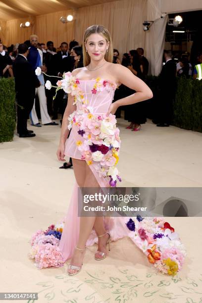 Lili Reinhart attends The 2021 Met Gala Celebrating In America: A Lexicon Of Fashion at Metropolitan Museum of Art on September 13, 2021 in New York...