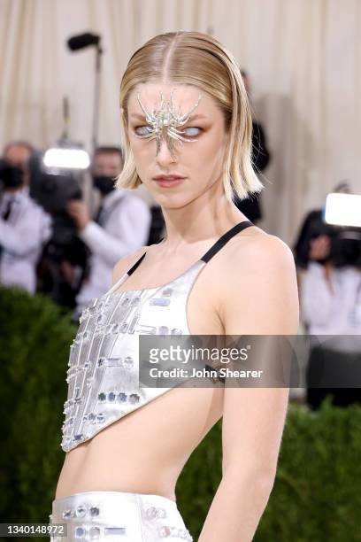 Hunter Schafer attends The 2021 Met Gala Celebrating In America: A Lexicon Of Fashion at Metropolitan Museum of Art on September 13, 2021 in New York...