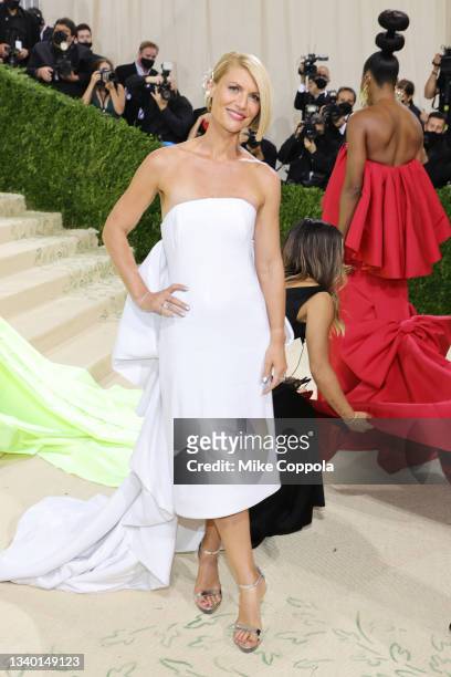 Claire Danes attends The 2021 Met Gala Celebrating In America: A Lexicon Of Fashion at Metropolitan Museum of Art on September 13, 2021 in New York...