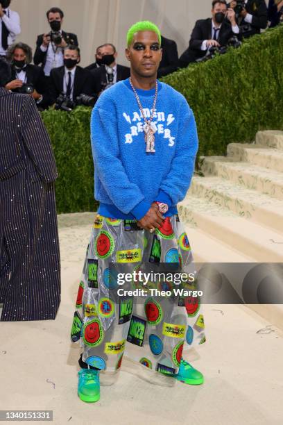 Kid Cudi attends The 2021 Met Gala Celebrating In America: A Lexicon Of Fashion at Metropolitan Museum of Art on September 13, 2021 in New York City.