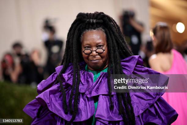 Whoopi Goldberg attends The 2021 Met Gala Celebrating In America: A Lexicon Of Fashion at Metropolitan Museum of Art on September 13, 2021 in New...