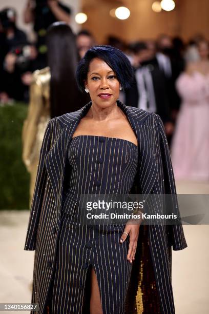 Regina King attends The 2021 Met Gala Celebrating In America: A Lexicon Of Fashion at Metropolitan Museum of Art on September 13, 2021 in New York...