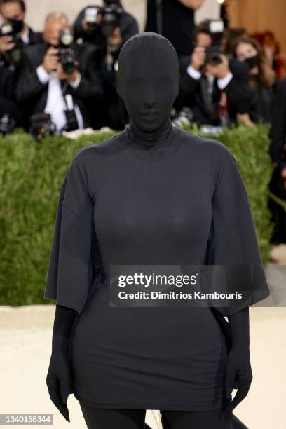 Kim Kardashian West attends The 2021 Met Gala Celebrating In America: A Lexicon Of Fashion at Metropolitan Museum of Art on September 13, 2021 in New...