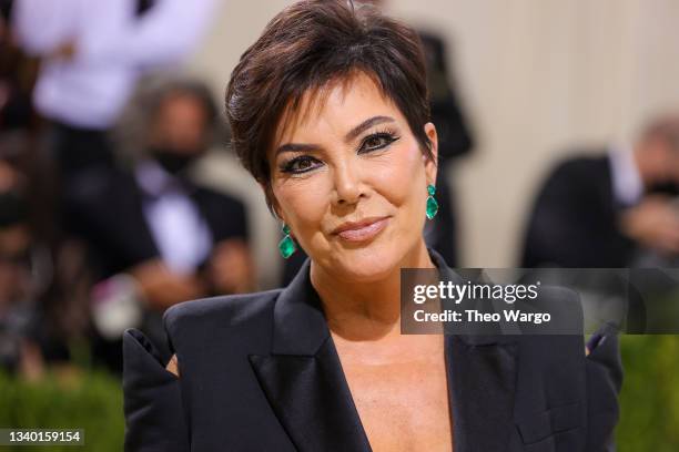 Kris Jenner attends The 2021 Met Gala Celebrating In America: A Lexicon Of Fashion at Metropolitan Museum of Art on September 13, 2021 in New York...