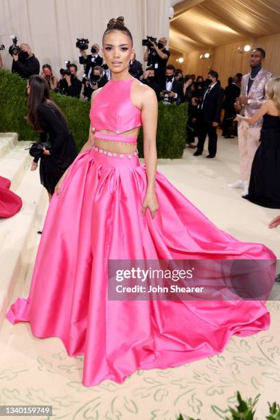 Singer Leslie Grace attends The 2021 Met Gala Celebrating In America: A Lexicon Of Fashion at Metropolitan Museum of Art on September 13, 2021 in New...