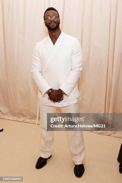 Aldis Hodge attends The 2021 Met Gala Celebrating In America: A Lexicon Of Fashion at Metropolitan Museum of Art on September 13, 2021 in New York...