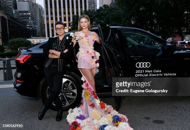Christian Siriano and Lili Reinhart head to The 2021 Met Gala with Audi, the official electric vehicle sponsor, on September 13, 2021 in New York...