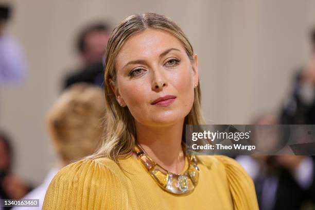 Maria Sharapova attends The 2021 Met Gala Celebrating In America: A Lexicon Of Fashion at Metropolitan Museum of Art on September 13, 2021 in New...