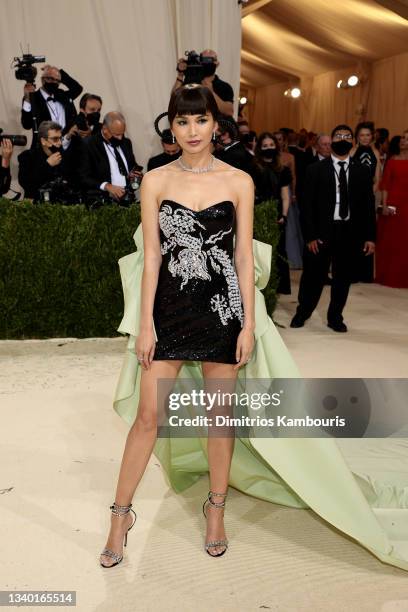 Gemma Chan attends The 2021 Met Gala Celebrating In America: A Lexicon Of Fashion at Metropolitan Museum of Art on September 13, 2021 in New York...