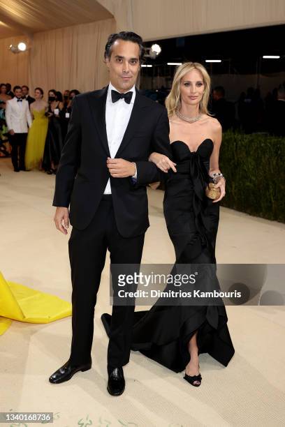 Andres Santo Domingo and Lauren Santo Domingo attend The 2021 Met Gala Celebrating In America: A Lexicon Of Fashion at Metropolitan Museum of Art on...