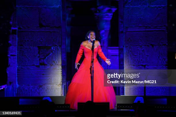 Audra McDonald performs during the The 2021 Met Gala Celebrating In America: A Lexicon Of Fashion at Metropolitan Museum of Art on September 13, 2021...