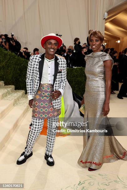 Marcus Samuelsson and Guest attend The 2021 Met Gala Celebrating In America: A Lexicon Of Fashion at Metropolitan Museum of Art on September 13, 2021...