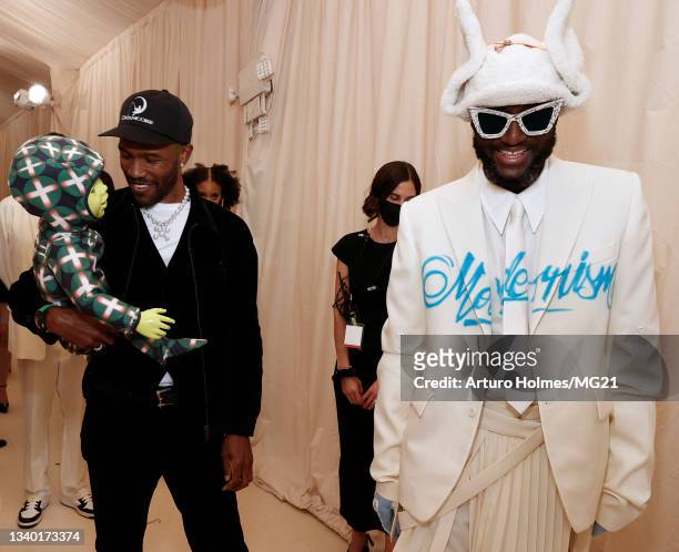 Frank Ocean and Virgil Abloh attends The 2021 Met Gala Celebrating In America: A Lexicon Of Fashion at Metropolitan Museum of Art on September 13,...