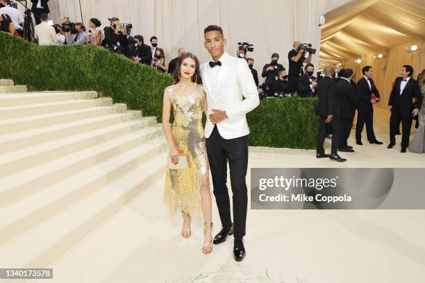 Felix Auger Aliassime and guest attend The 2021 Met Gala Celebrating In America: A Lexicon Of Fashion at Metropolitan Museum of Art on September 13,...