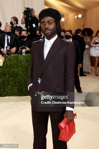 Dev Hynes attends The 2021 Met Gala Celebrating In America: A Lexicon Of Fashion at Metropolitan Museum of Art on September 13, 2021 in New York City.