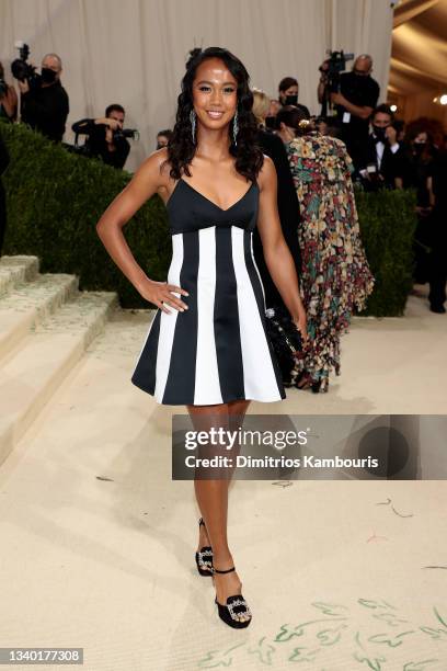 Leylah Fernandez attends The 2021 Met Gala Celebrating In America: A Lexicon Of Fashion at Metropolitan Museum of Art on September 13, 2021 in New...