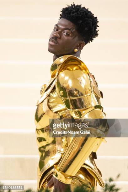 Lil Nas X attends the 2021 Met Gala celebrating 'In America: A Lexicon of Fashion' at The Metropolitan Museum of Art on September 13, 2021 in New...