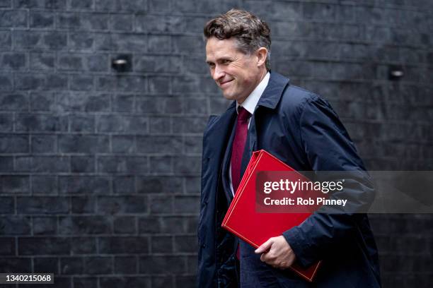 Secretary of State for Education Gavin Williamson arrives at Downing Street on September 14, 2021 in London, England.