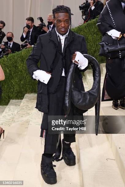 Lil Uzi Vert attends the 2021 Met Gala benefit "In America: A Lexicon of Fashion" at Metropolitan Museum of Art on September 13, 2021 in New York...