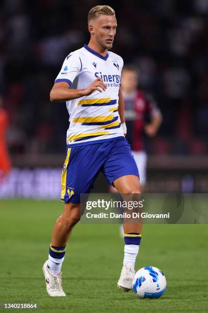 Antonín Barák of Hellas Verona in action during the Serie A match between Bologna FC and Hellas Verona FC at Stadio Renato Dall'Ara on September 13,...