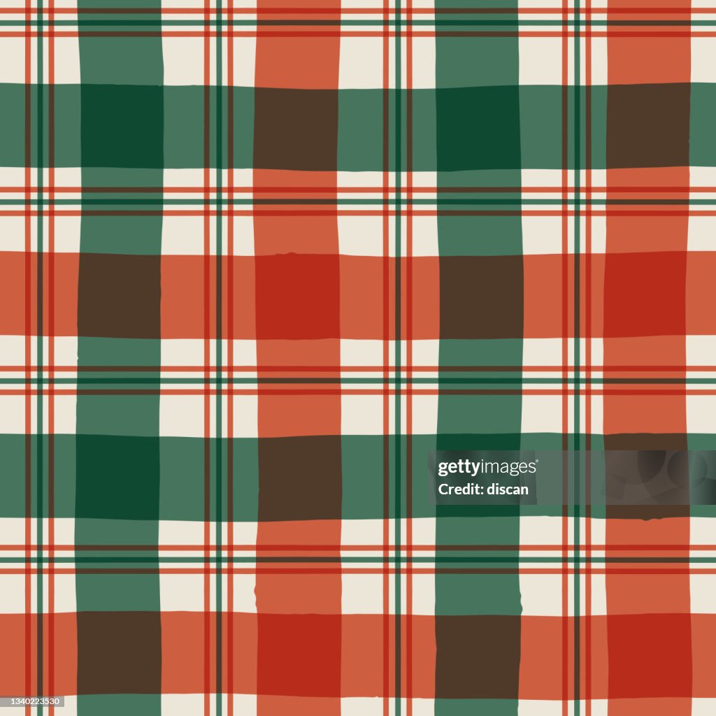 Weihnachten Tartan nahtlos Muster.