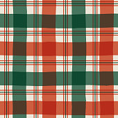 Christmas Tartan seamless Pattern.