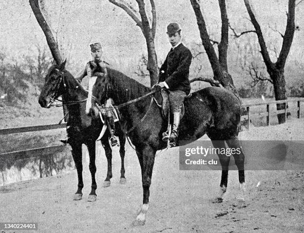 the prince of siam on a horse - prince stock illustrations