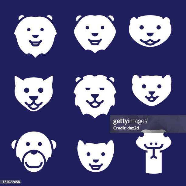 zoo icons 1 - ferret stock illustrations