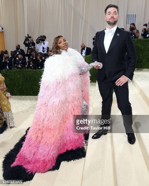 Serena Williams and Alexis Ohanian attend the 2021 Met Gala benefit "In America: A Lexicon of Fashion" at Metropolitan Museum of Art on September 13,...