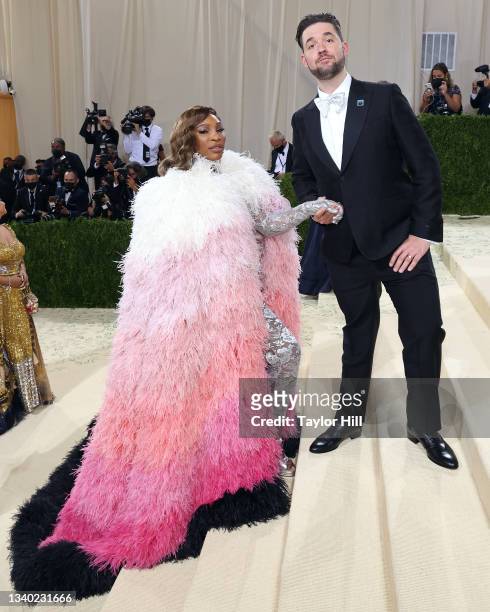 Serena Williams and Alexis Ohanian attend the 2021 Met Gala benefit "In America: A Lexicon of Fashion" at Metropolitan Museum of Art on September 13,...