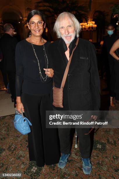 Moliere 2020 of "Seul en Scene" for "Monsieur X", Pierre Richard and his wife Ceyla Lacerda attend the Molieres Dinner at "InterContinental Paris le...