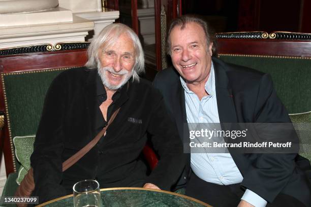 Moliere 2020 of "Seul en Scene" for "Monsieur X", Pierre Richard and Daniel Russo attend the Molieres Dinner at "InterContinental Paris le Grand"...