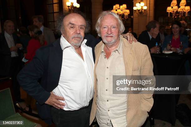 Jean-Michel Ribes and Moliere 2020 of "Comedien dans un spectacle de theatre prive" for "Rouge", Niels Arestrup attend the Molieres Dinner at...