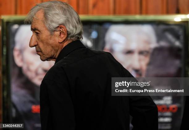 The actor Jose Sacristan during the presentation of the play 'Señora de rojo sobre fondo gris' at the Olympia Theatre, on 14 September, 2021 in...