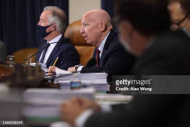 Rep. Kevin Brady , ranking member of House Ways and Means Committee, speaks during a markup hearing at Longworth House Office Building September 14,...