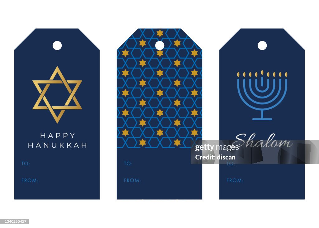Beauty gift cards template for Hanukkah holidays.
