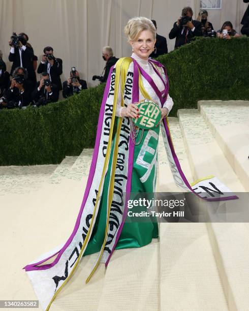 Carolyn Maloney attends the 2021 Met Gala benefit "In America: A Lexicon of Fashion" at Metropolitan Museum of Art on September 13, 2021 in New York...