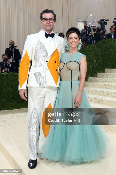 Adam Mosseri and Monica Mosseri attend the 2021 Met Gala benefit "In America: A Lexicon of Fashion" at Metropolitan Museum of Art on September 13,...
